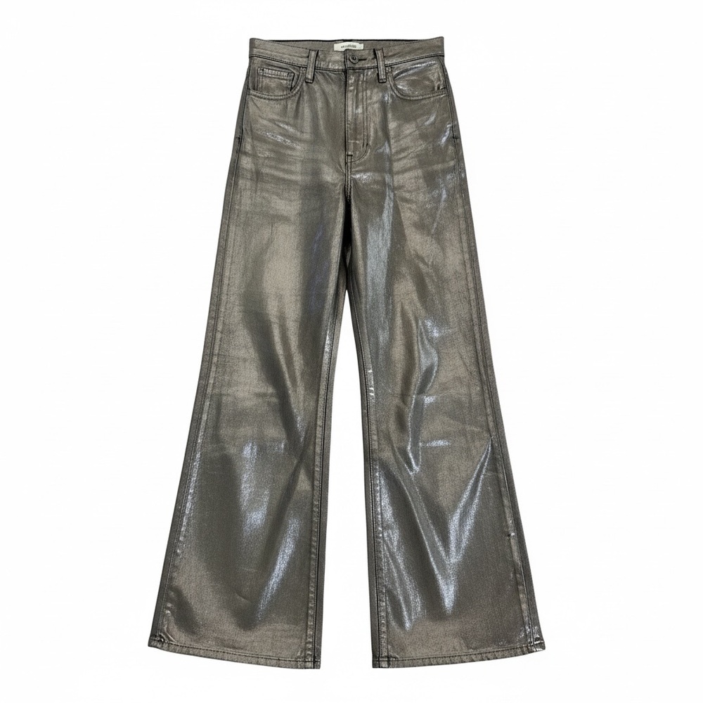 Joe's Jeans Shimmering Silver Flare Jeans